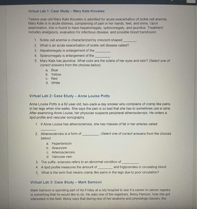 virtual lab 1 case study