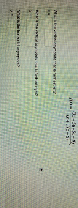 Solved f(x) = (3x - 5)(-5x - 9) (x + 1)(x - 5) What is the | Chegg.com