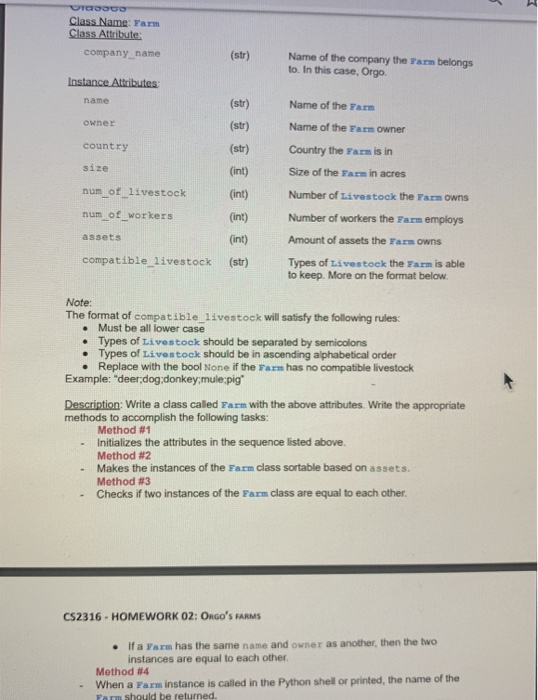 UTCODUO Class Name: Farm Class Attribute: company name Name of the company the Farm belongs to. In this case, Orgo. Instance