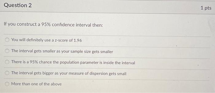 Solved Question 1 1 pts Which of the following is NOT true | Chegg.com