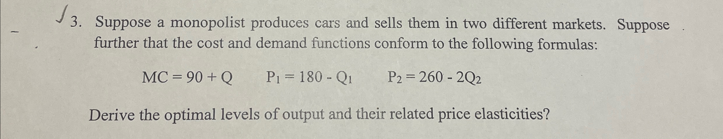 Solved Suppose a monopolist produces cars and sells them in | Chegg.com