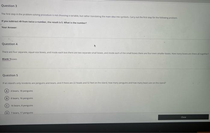 Solved The first step in the prablem-solving procedure is | Chegg.com