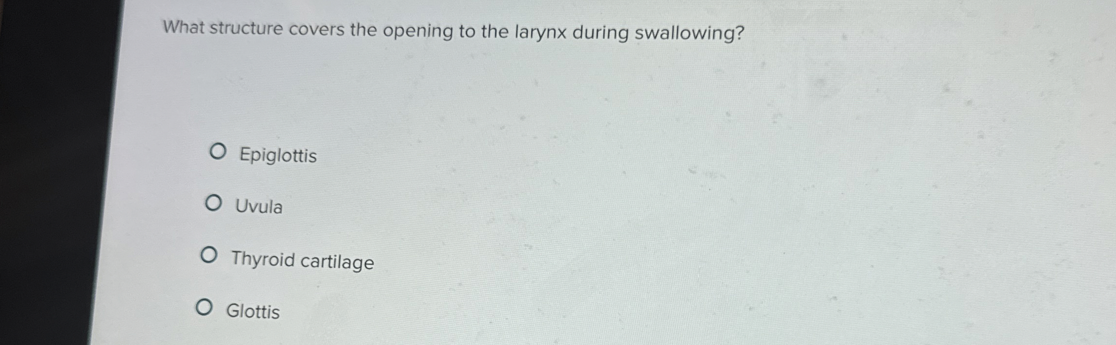 Solved What structure covers the opening to the larynx