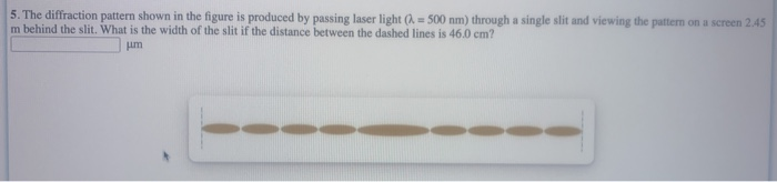 Solved 5. The diffraction pattern shown in the figure is | Chegg.com