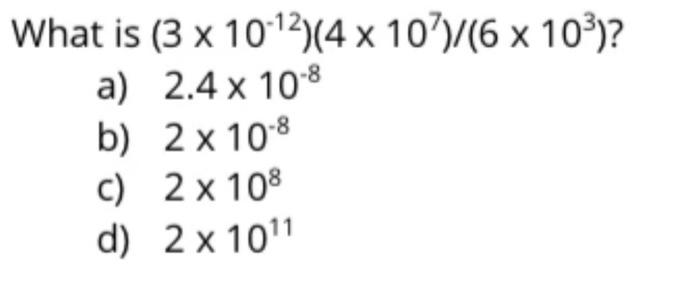 6 x 10 8 x 4 x 10 4 in scientific notation