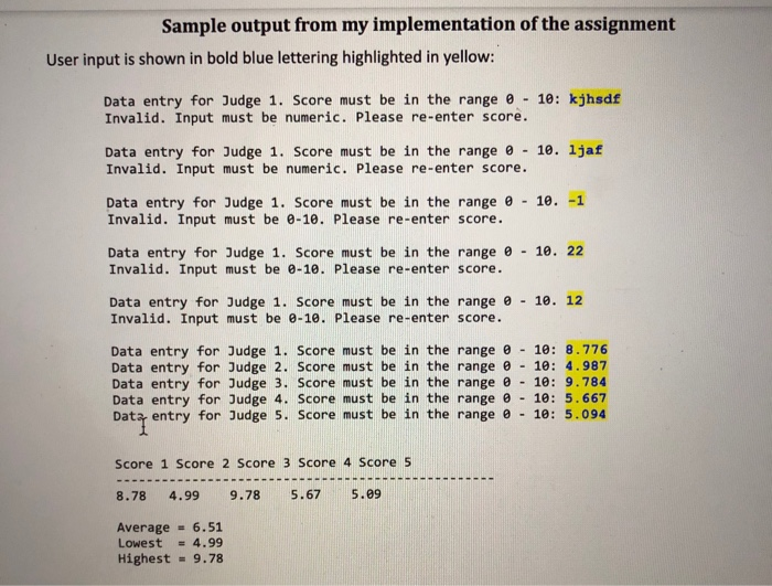 Solved Introduction The program asks for input from the | Chegg.com