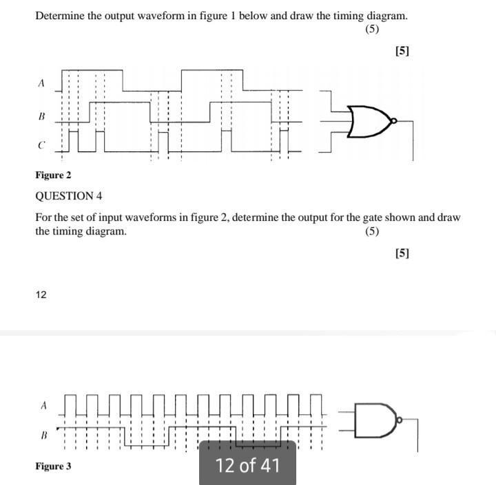 Solved Determine the output waveform in figure 1 below and | Chegg.com