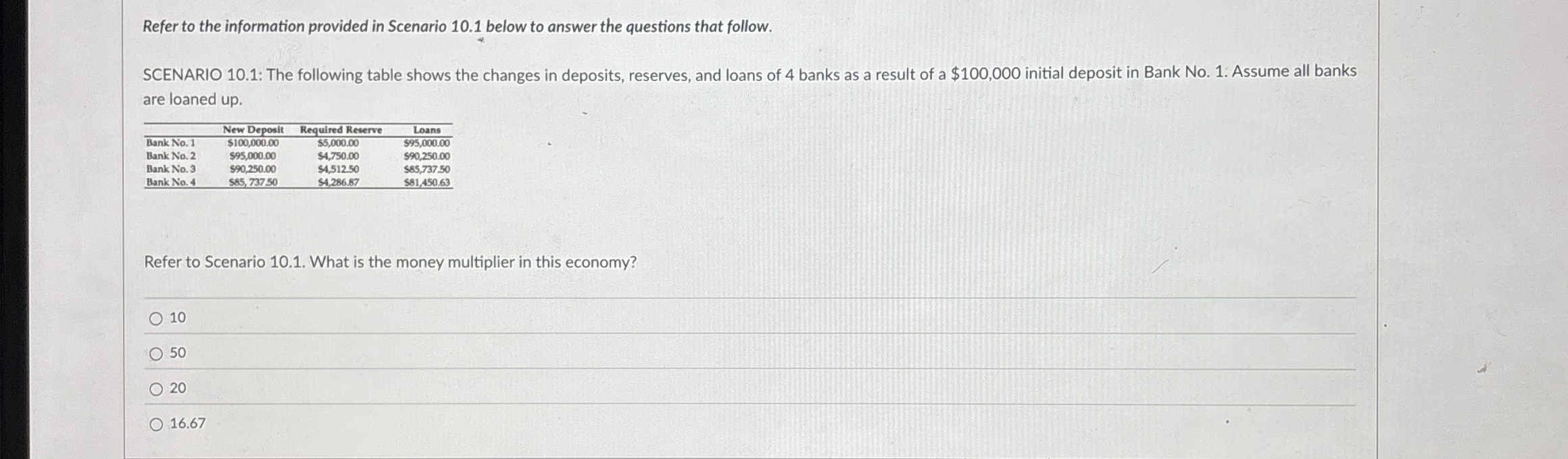 Solved Refer to the information provided in Scenario 10.1 | Chegg.com