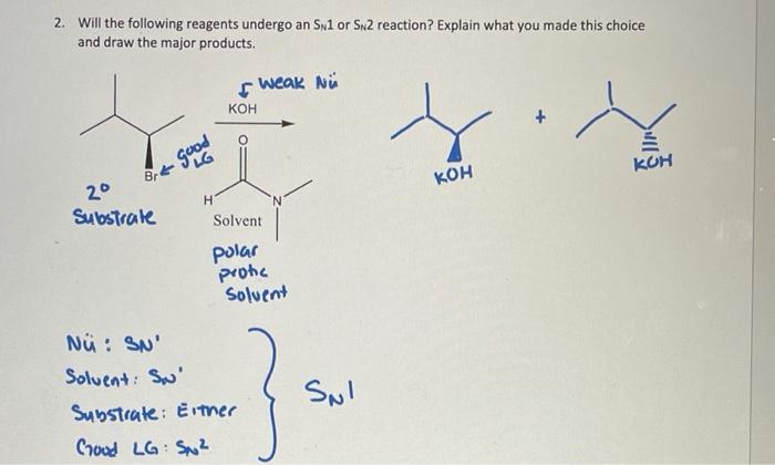 Solved 2. Will the following reagents undergo an S1 or S2 | Chegg.com