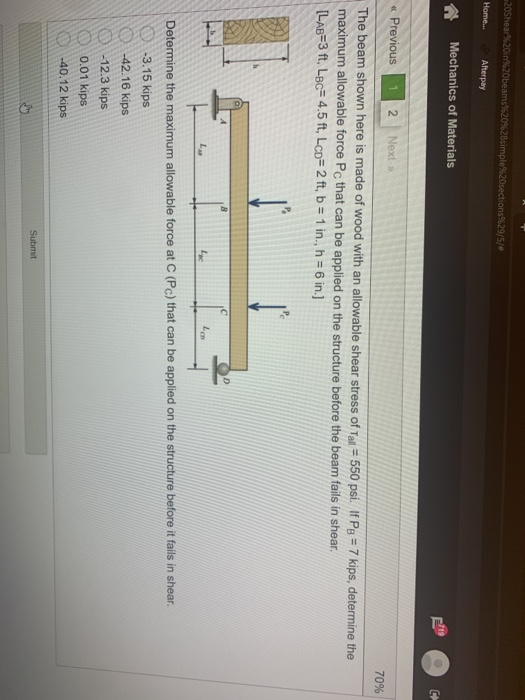 Solved 20Shear20in%20beams 20%28simple%20sections%29/5/ | Chegg.com