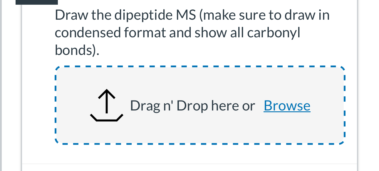 Draw the dipeptide MS (make sure to draw in condensed | Chegg.com