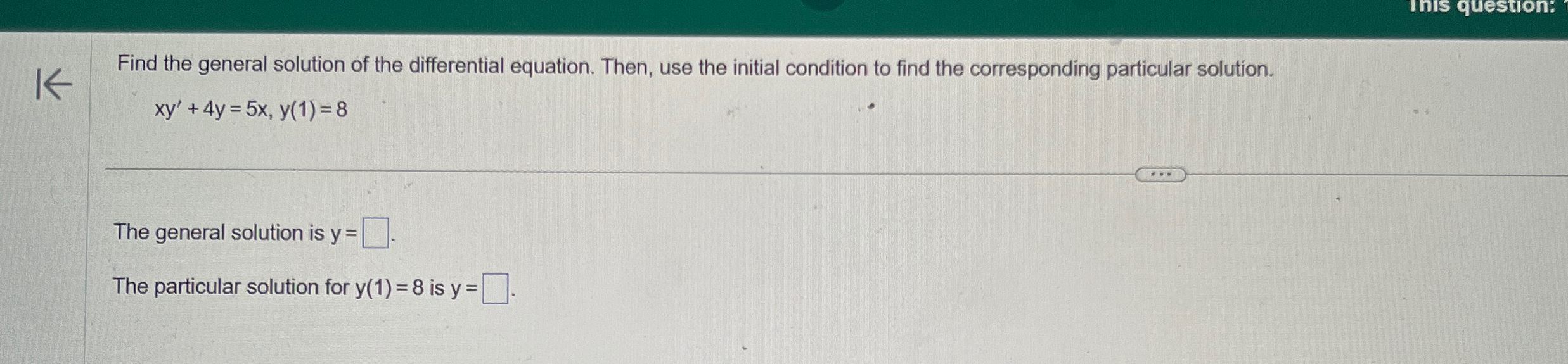 Solved Find the general solution of the differential | Chegg.com