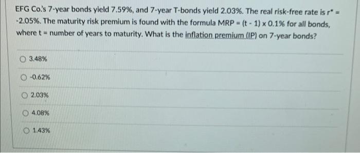 7 Year Bond Yield