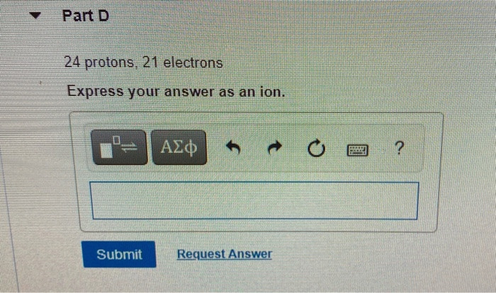 Solved Part A 4 protons, 2 electrons Express your answer as | Chegg.com