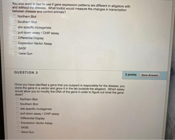 Solved You also want to test to see if gene expression | Chegg.com