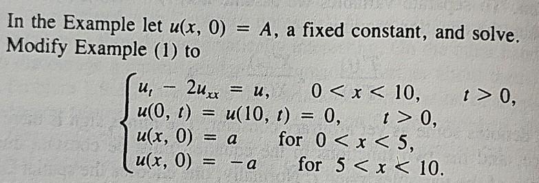 Solved Example Solve, where k and I denote fixed physical | Chegg.com