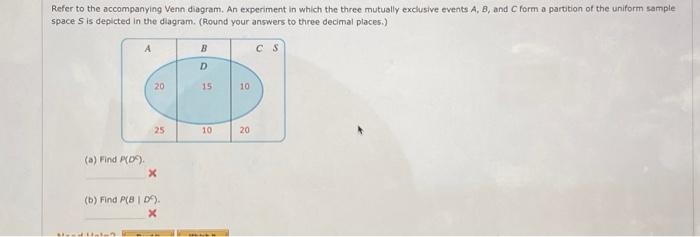 Solved Refer To The Accompanying Venn Diagram. An Experiment | Chegg.com