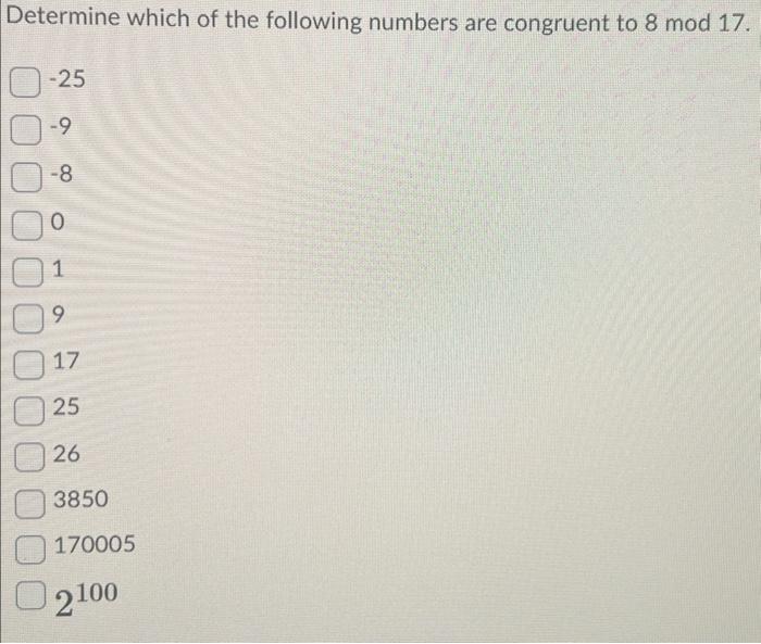Solved Determine which of the following numbers are | Chegg.com