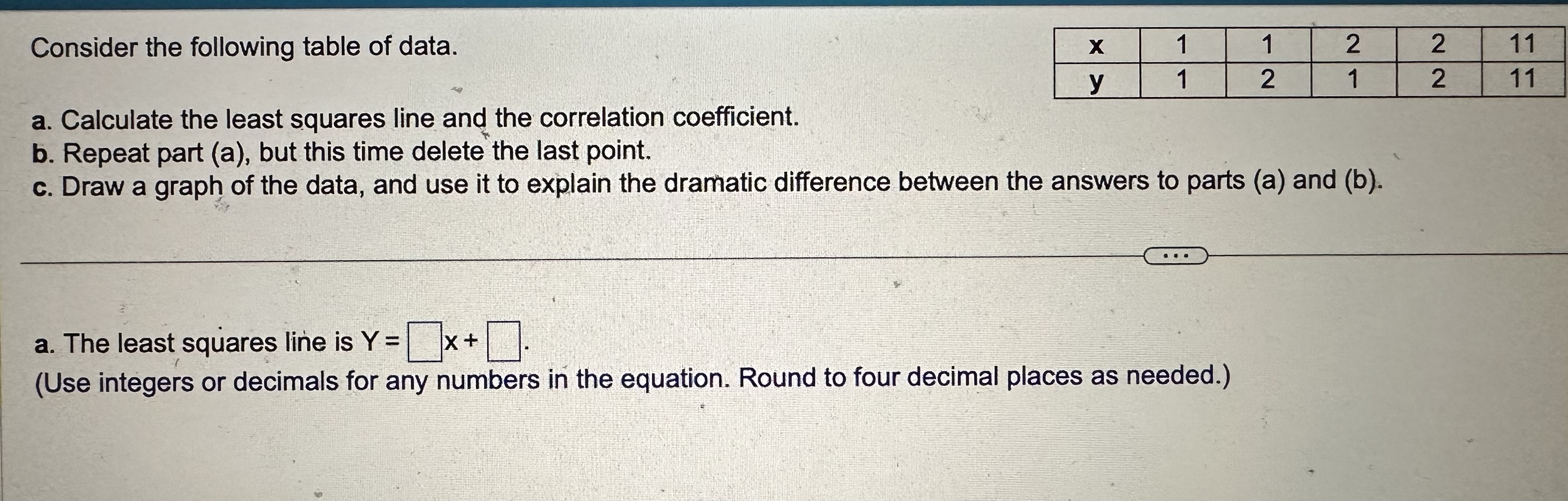 Solved Consider the following table of | Chegg.com