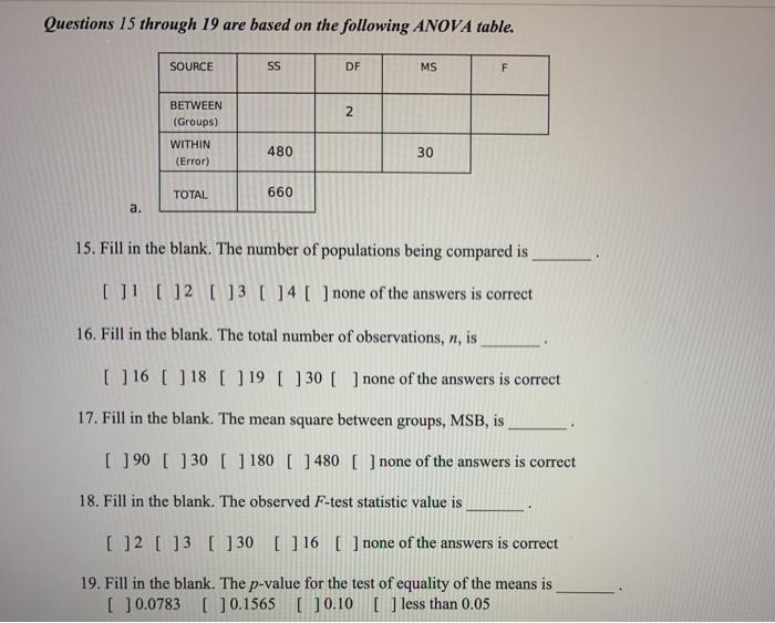 Solved Questions 15 through 19 are based on the following | Chegg.com