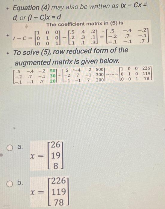 Solved LEONTIEF INPUT-OUTPUT MODEL Is Known To Has | Chegg.com