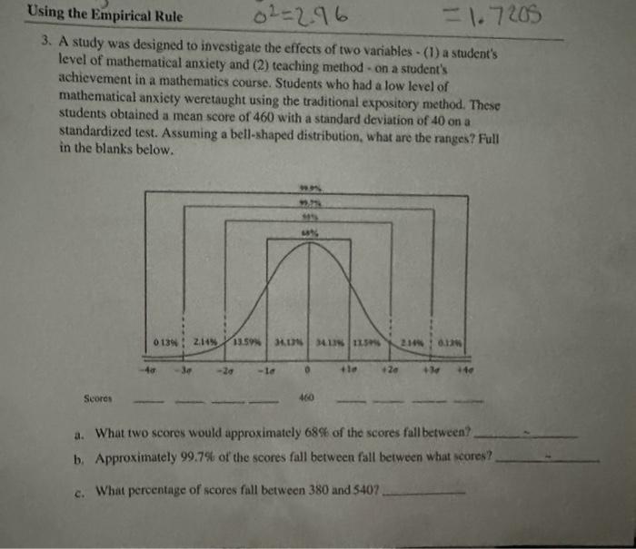 Solved 3. A study was designed to investigate the effects of | Chegg.com