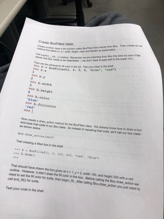 Solved • • Create and use classes Inherit from a previously | Chegg.com