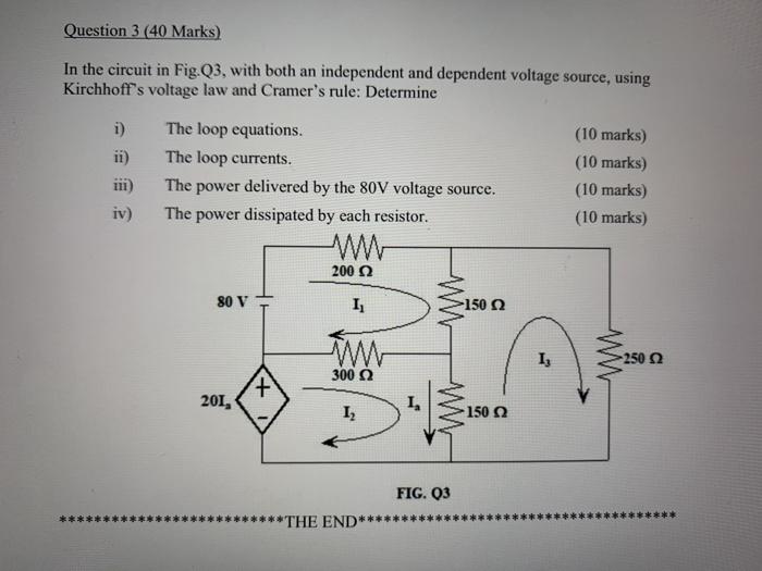 Solved Question 3 (40 Marks) In the circuit in Fig. 23, with | Chegg.com