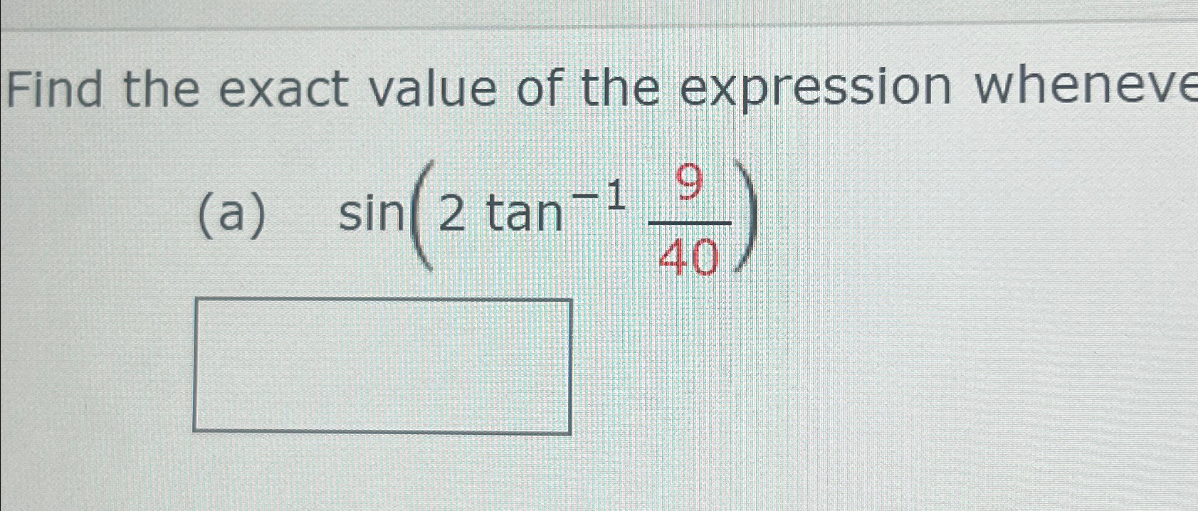Solved Find the exact value of the expression | Chegg.com