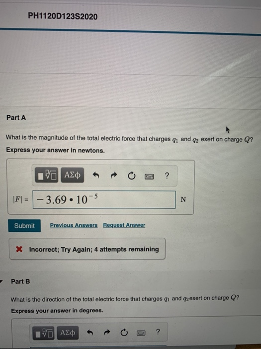 Solved Part A: What is the magnitude of the total electric | Chegg.com