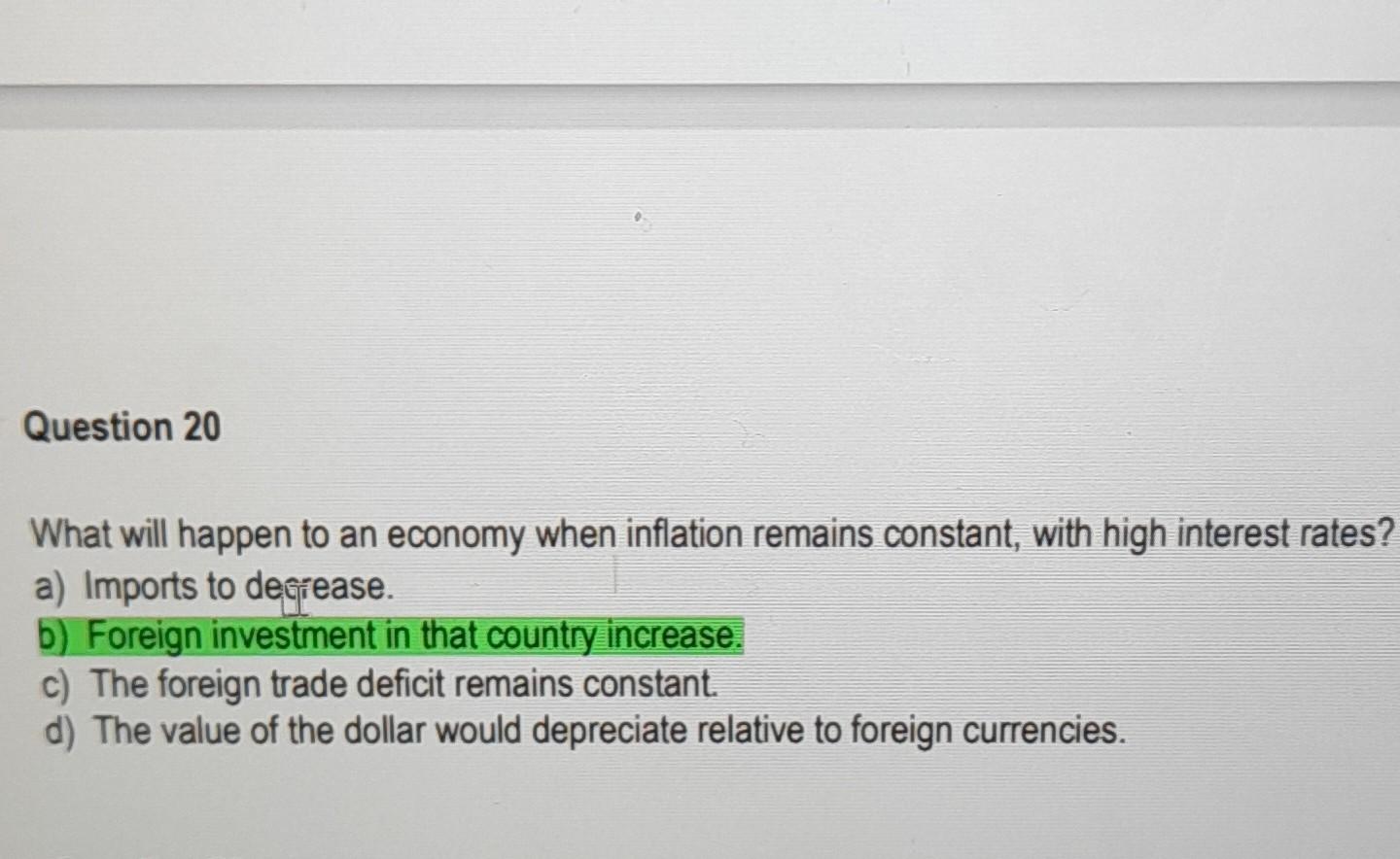 Solved What Will Happen To An Economy When Inflation Remains | Chegg.com