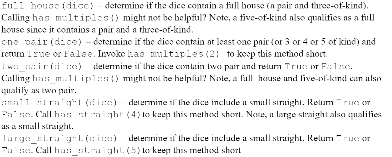 Solved full_house (dice) ﻿determine if the dice contain a