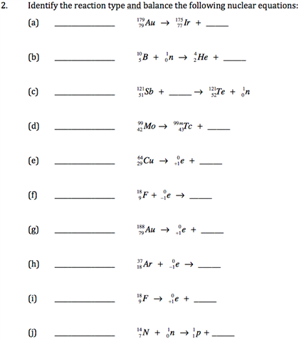 Solved Identify the reaction type and balance the following | Chegg.com