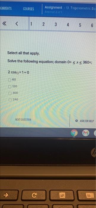 Solved AGNMENTS COURSES Assignment - 13 Trigonometric Eq | Chegg.com