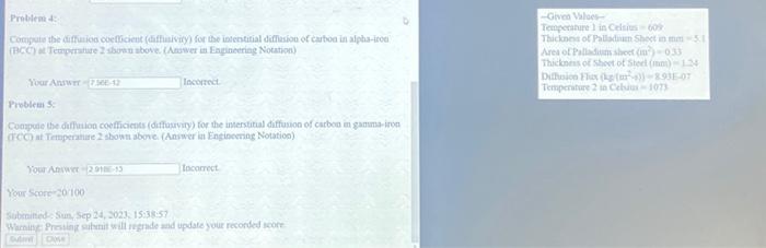 Solved Problem 4: Compute the diffusion coefficient | Chegg.com