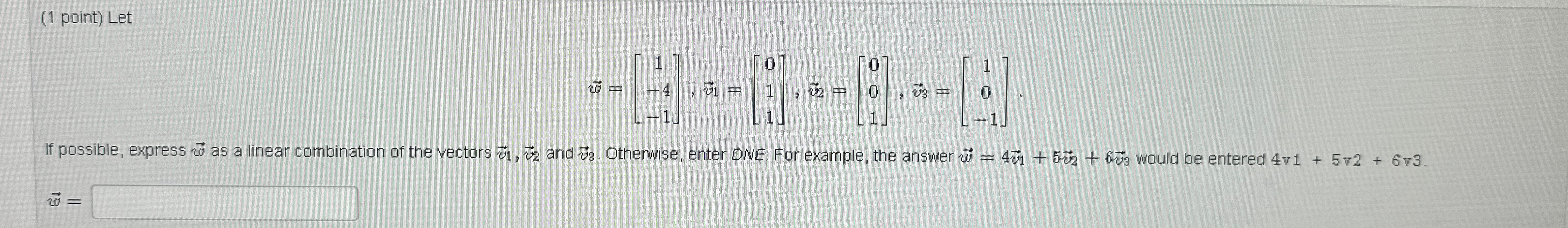 Solved (1 ﻿point) | Chegg.com