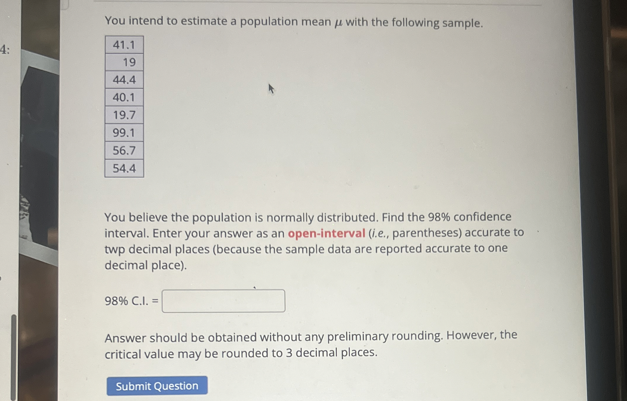 Solved You intend to estimate a population mean μ ﻿with the | Chegg.com