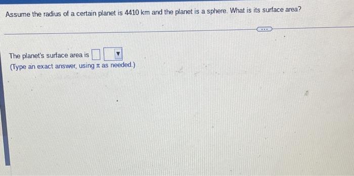 Solved Assume the radius of a certain planet is 4410 km and | Chegg.com