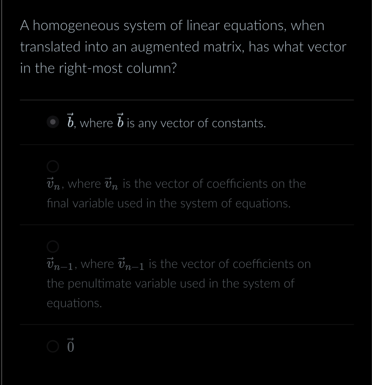Solved A homogeneous system of linear equations, when | Chegg.com