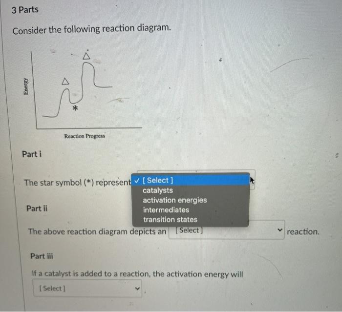 Solved 3 Parts Consider the following reaction diagram. A | Chegg.com