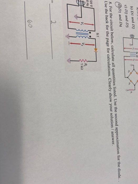 Solved B D1 And D2 C D2 And D3 D1 And D4 8 For The Chegg Solved B D1 And D2 C D2 And D3 D1 And D4 8 For The Chegg