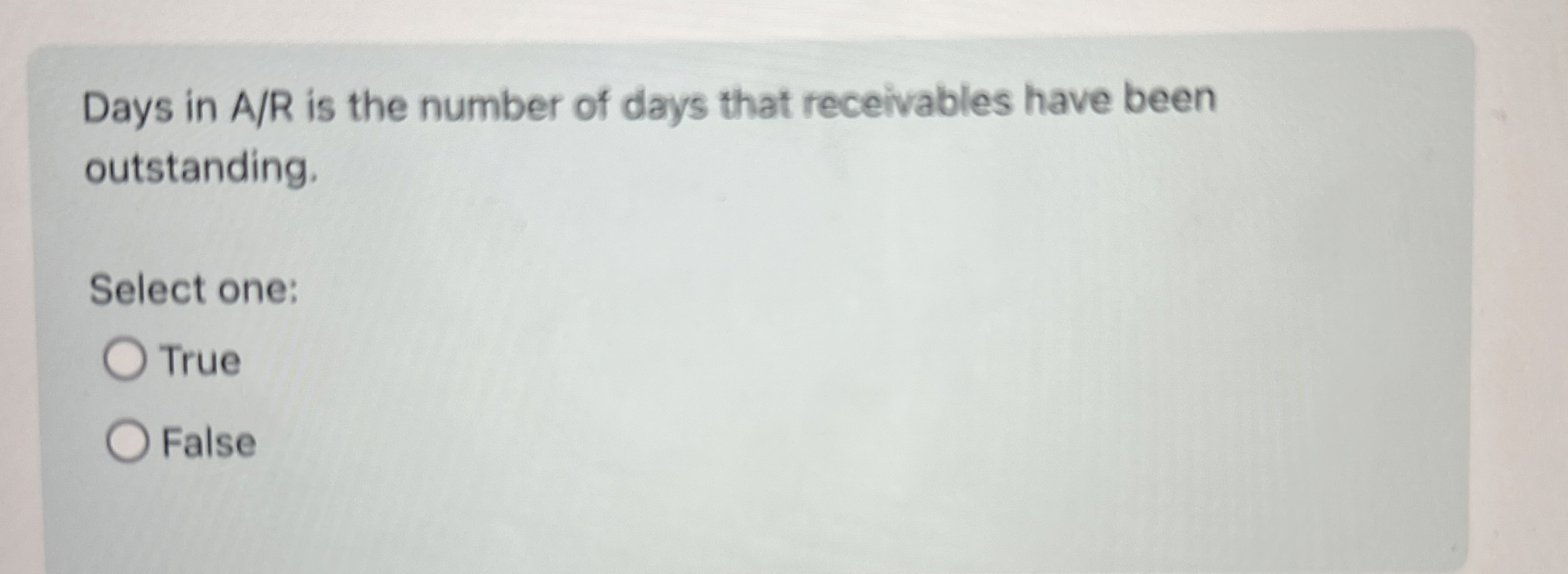 Solved Days in AR ﻿is the number of days that receivables | Chegg.com