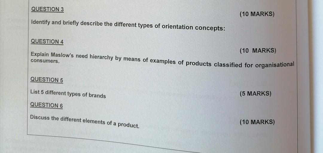 Solved QUESTION 3 (10 MARKS) Identify and briefly describe | Chegg.com