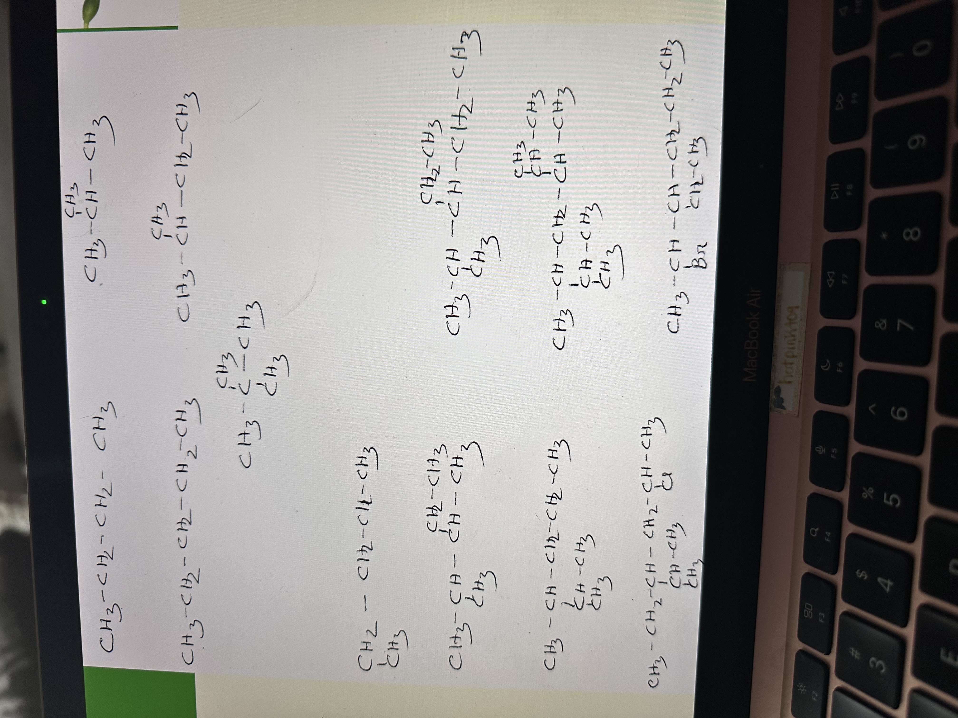 Solved CH3-CH2-CH2-CH3 ﻿CH3CH3?CH2-CH2-CH2-CH3Write the | Chegg.com