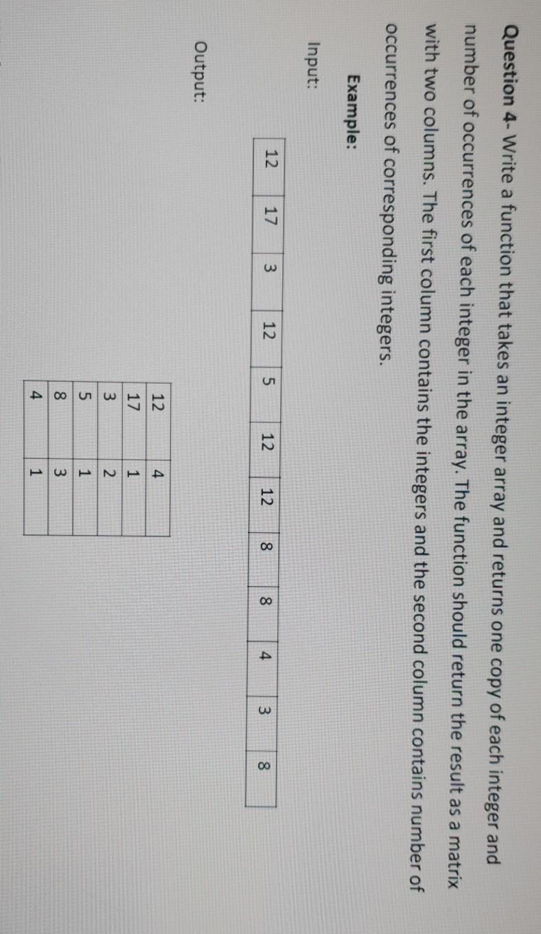 Solved Write a function that takes an integer array and | Chegg.com