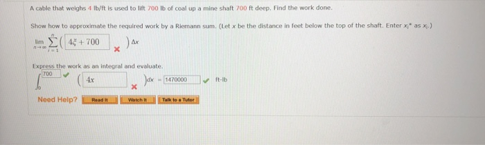 Solved A cable that weighs 4 lb/ft is used to lift 700 lb of | Chegg.com