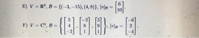 Solved Exercise 8.3.10. In each of the following, for the | Chegg.com