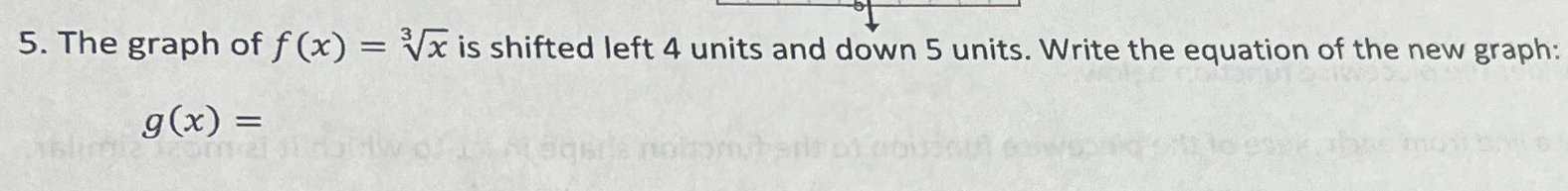Solved The graph of f(x)=x3 ﻿is shifted left 4 ﻿units and | Chegg.com