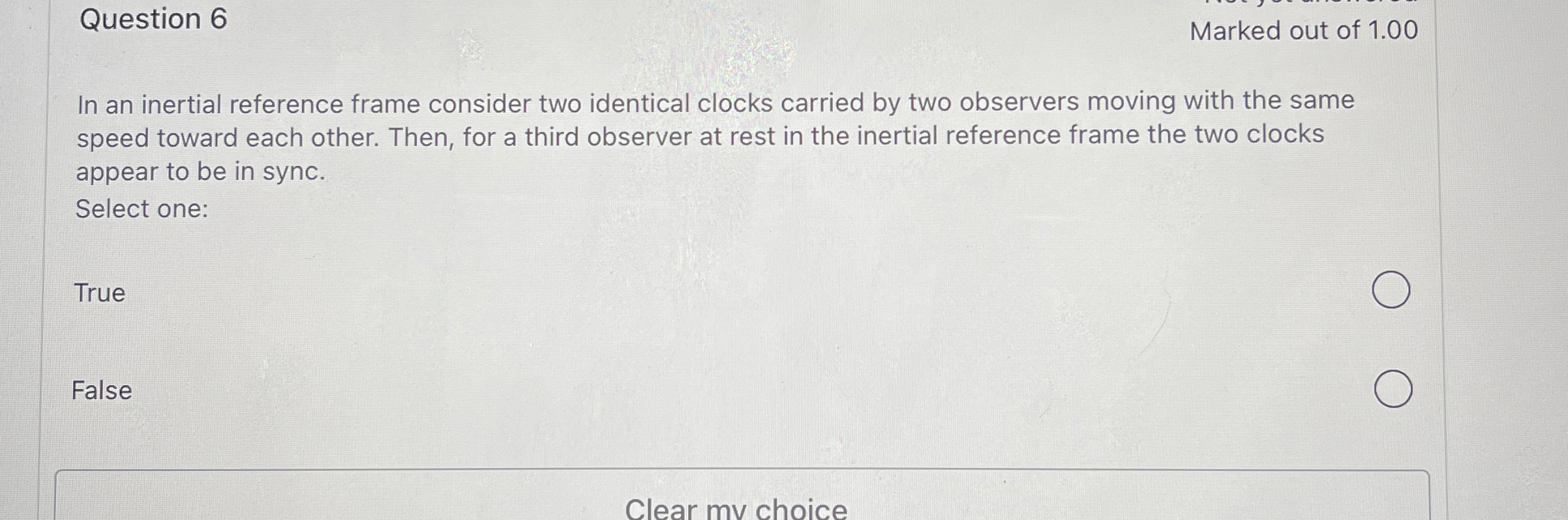 Solved Question 6In an inertial reference frame consider two | Chegg.com