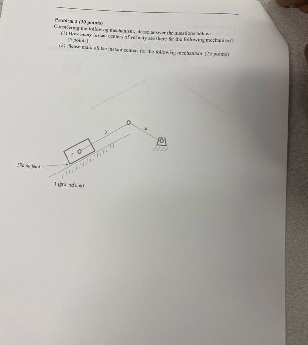 Solved Problem 2 (30 points) Considering the following | Chegg.com